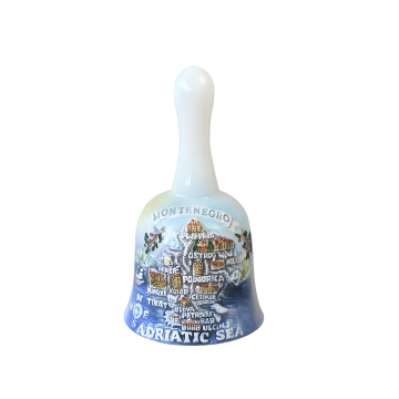 Ceramic Dinner Bell Souvenir Gift - Montenegro Travel Bell