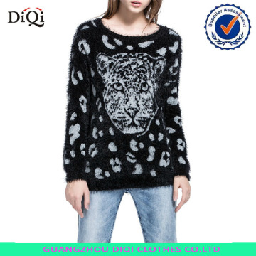 2015 new fashion women sweater long sleeve pullover mohair sweater knitting pattern