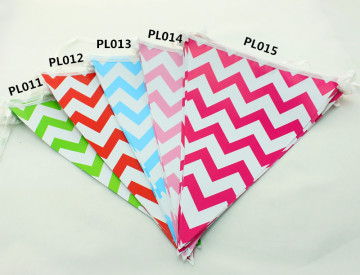 Chevron Paper Banners for Baby Shower Decoration