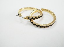 Earring, Gold Hoop Fashion Earring, Crystal Earring Rhinestone Jewelry PT1526
