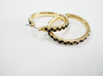 Earring, Gold Hoop Fashion Earring, Crystal Earring Rhinestone Jewelry PT1526