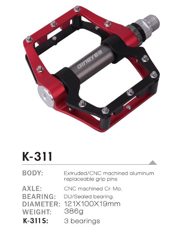 Pedala non-alunecare 9/16 Plat pedale Taiwan Flat Pedal Aluminiu CNC Două culori