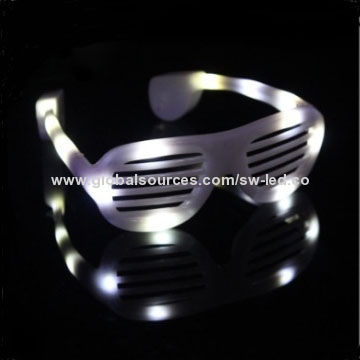 LED plastic sunglasses, window-shade