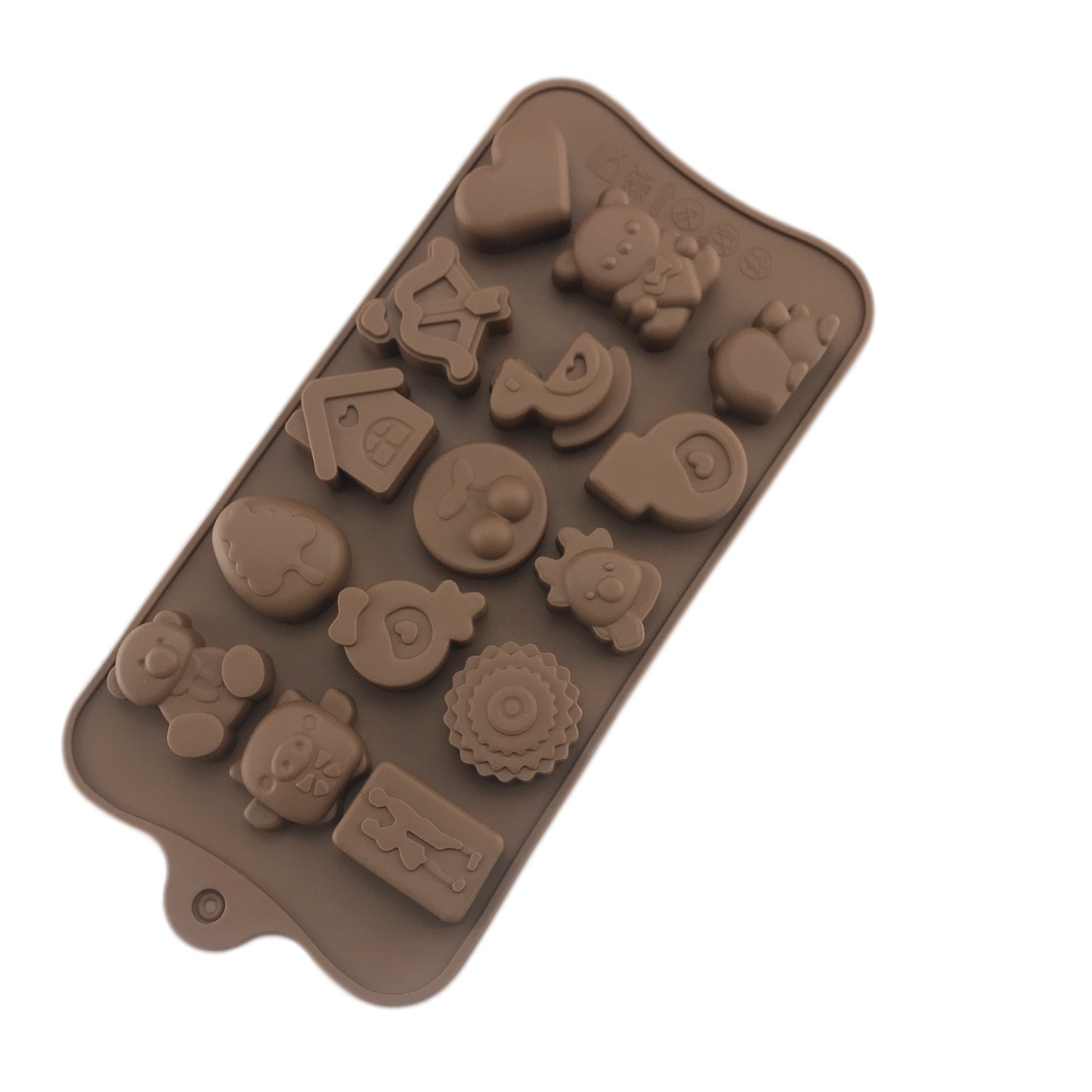 Diverse models Silicone Candy Chocolate Molds Flexible Baking Mold for Jello Shaping Hard or Gummy Candies