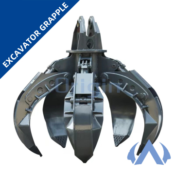 Excavator Attachment Rotating Orange Peel Grapple