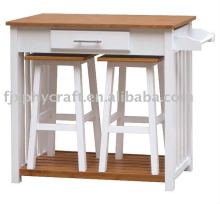 Wooden kitchen table and chair