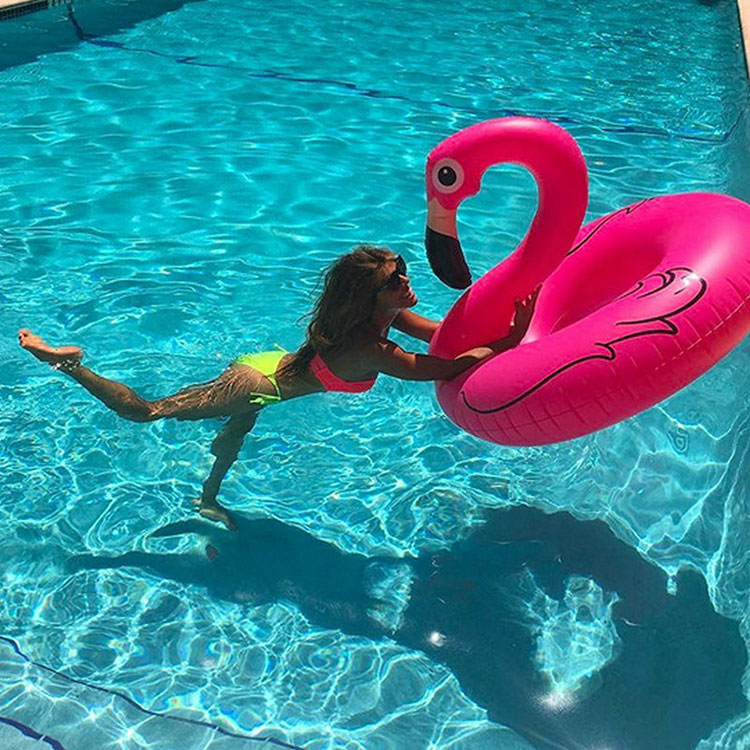 Cheap PVC Custom Water Inflatable Pool Float Flamingo Swimming Ride On Toys For Kid