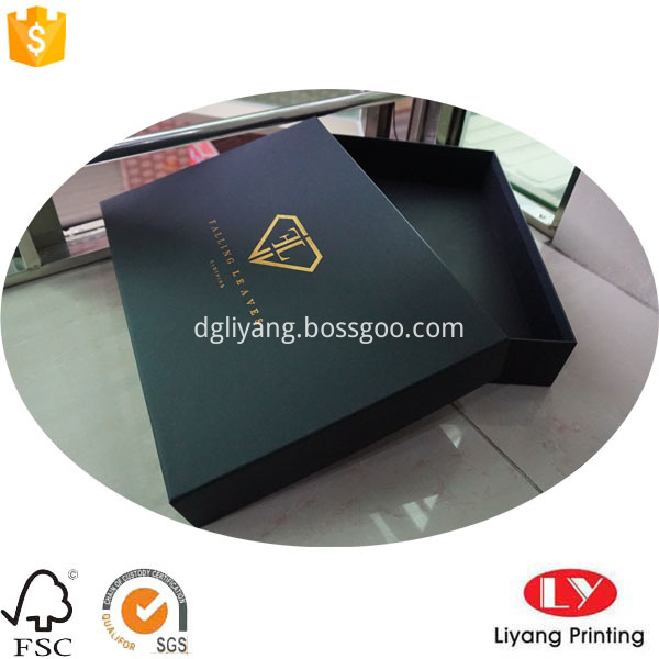 large size black gift box with gold logo