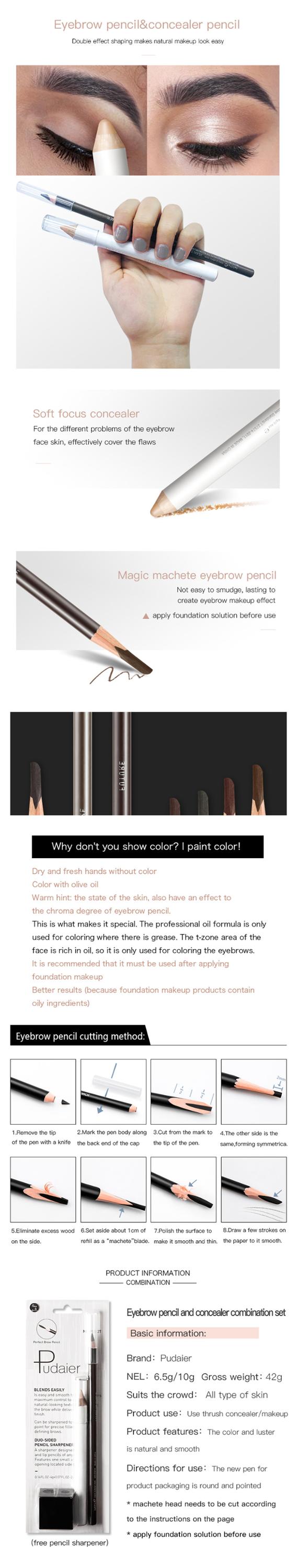 Best Sell Makeup Brow Stylist Definer Waterproof Eyebrow Pencil,10 Color Eyebrow Set Eyebrow Pencil And Concealer Pens