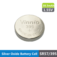 SR57 395 silver oxide battery cell