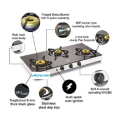 글렌 3 버너 유리 탑 가스 쿡탑