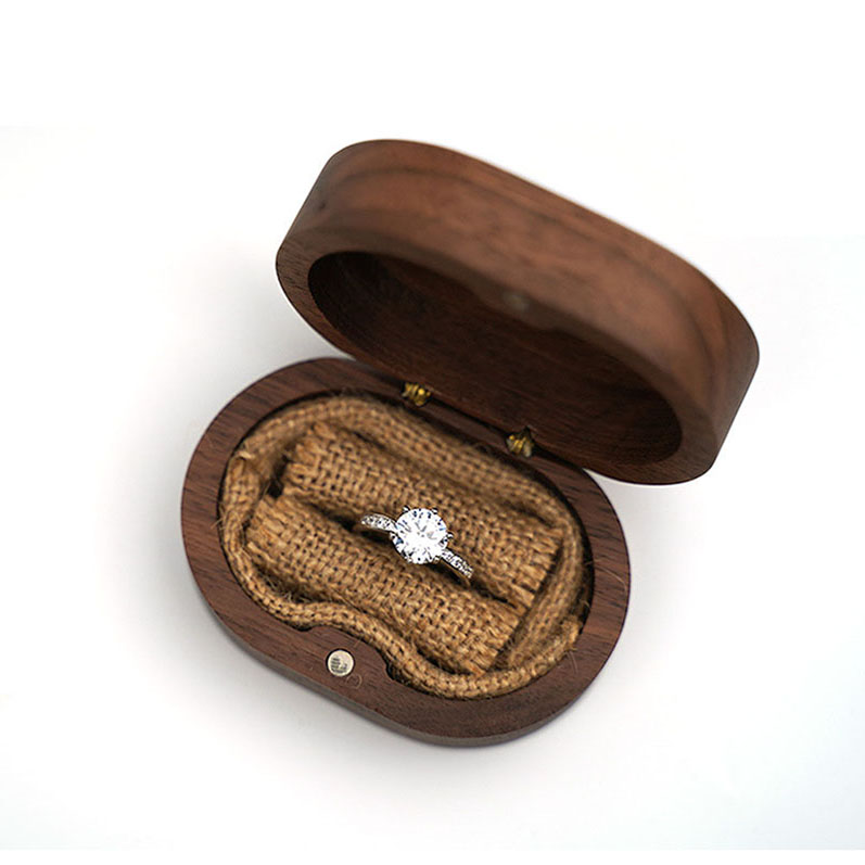 Boîte de bague de mariage en bois Wood Wedding Ring Box