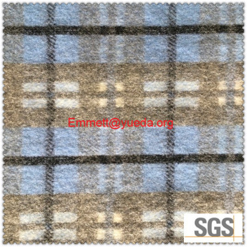 Plaid tartan jacquard knit boiled Wool Fabric, Woolen Cloth Fabric, Wool Cloth Fabric