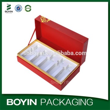 Durable red color wrap paper nutraceuticals packing box