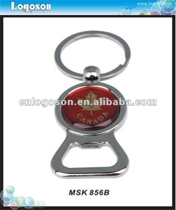 Epoxy maple logo Canada souvenir gift metal key chain bottle opener