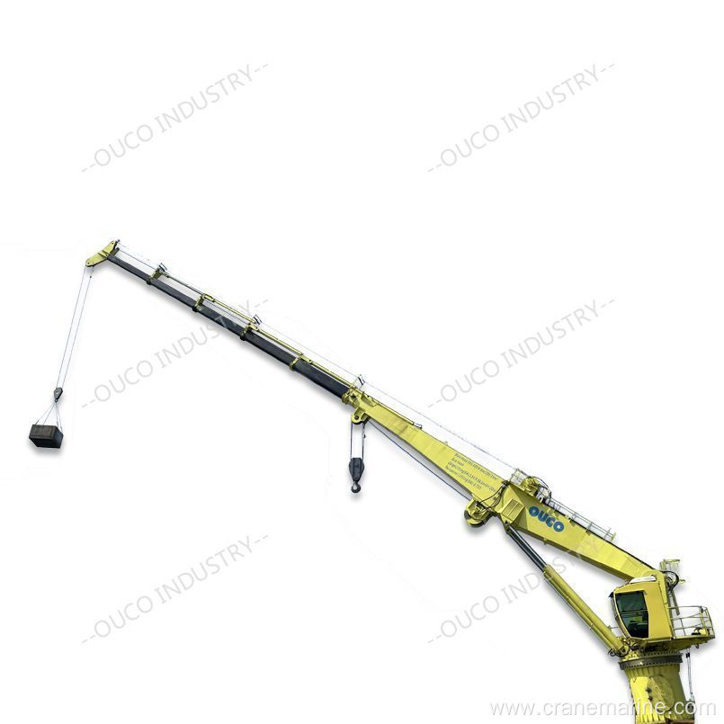 OUCO custom 1.5T telescopic boom deck crane, flexible operation and large working range