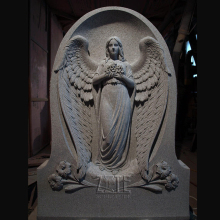 Garden Decoration Granite Wall Angel Relief Art Sculpture