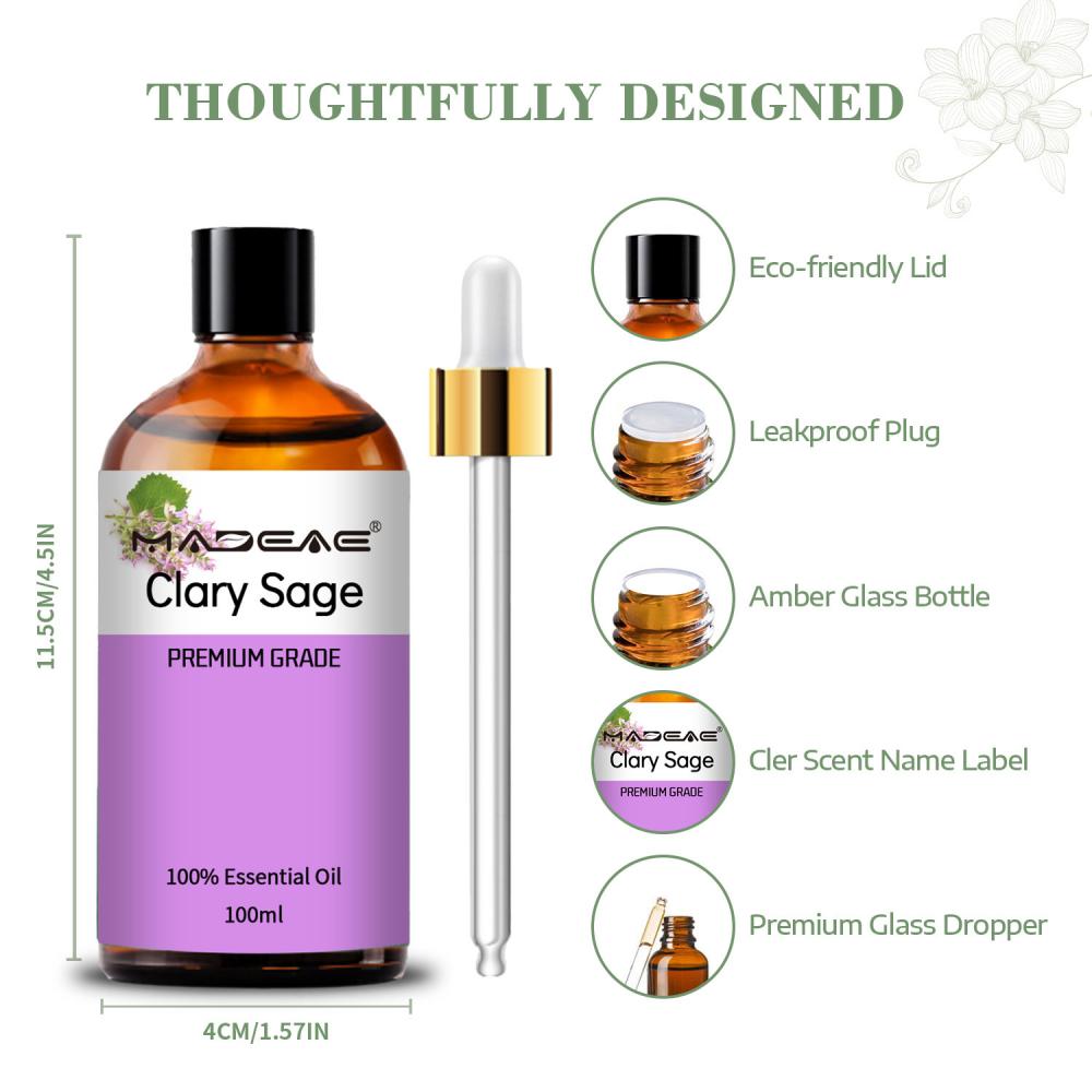 Melhor massagem natural Óleo corporal Clary Sage Oil