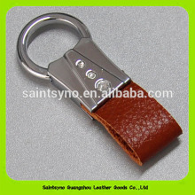 Customized fancy metal and leather key chain 15053
