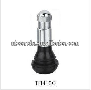 TR413C Passenger auto chrome-sleeve tire valve
