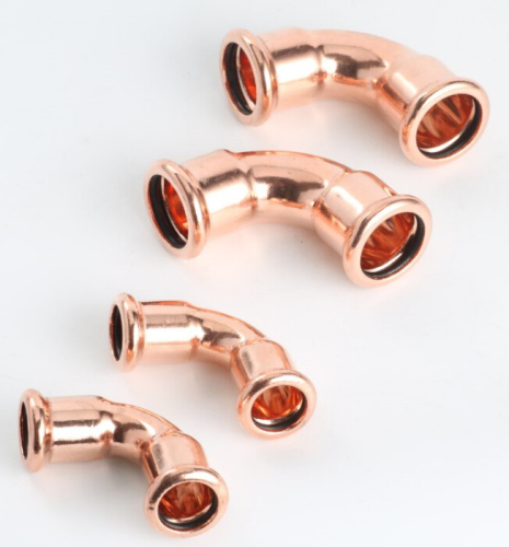 Copper press fitting for plumbing system