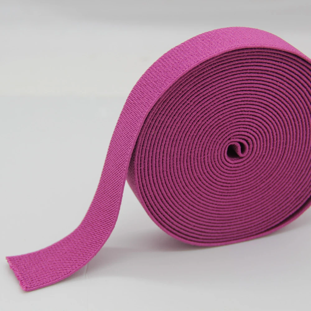 Pink Polyester / Nylon / Cotton / PP Elastic Webbing /Ribbon for Belt / Garment Accessories