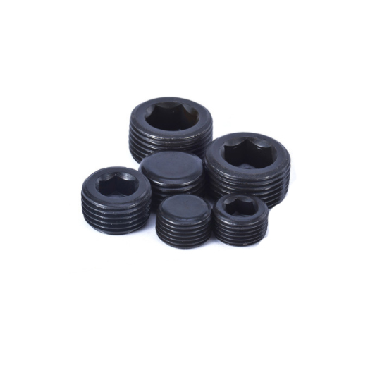 DIN906 sort oxid Hexagon Socket Pipe Plugs