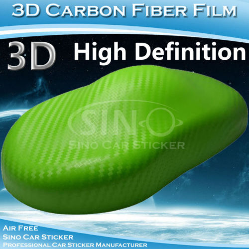 Promoção da fibra do carbono 3D carro decoração adesivo PVC filme