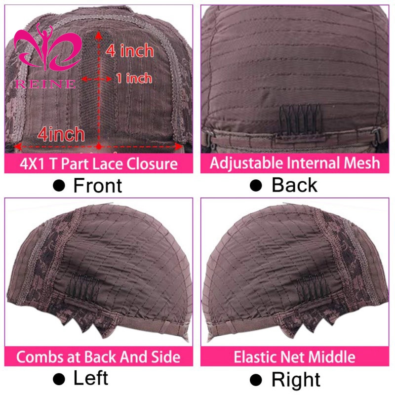 Ombre Color 4/27# BOB Highlight Wigs Short 4x4 Lace Closure BOB Human Hair Wigs Pre plucked For Black Women Lace Closure Wigs