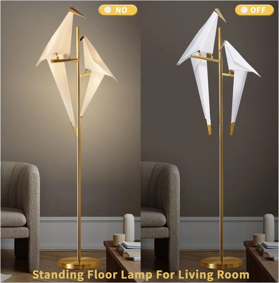 Modern Nordic Decorative Bird Lamp with Luxury Gold Crane Design