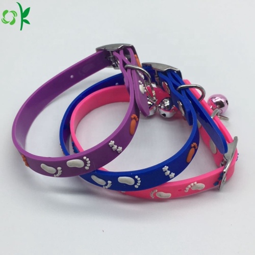 Wholesale Printed Pattern Waterproof Silicone Pet Collars