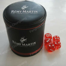 PU Leather Dice Cup with Dice