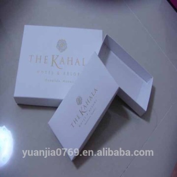 gold stamping white paper box with lids