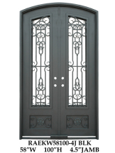 Rod iron double doors