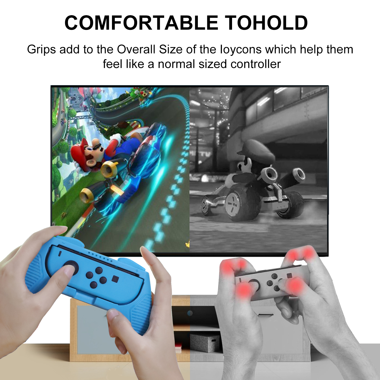 Shockproof Controller Grip Switch For Nintendo Switch