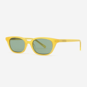 Retro narrow Acetate Unisex Sunglasses