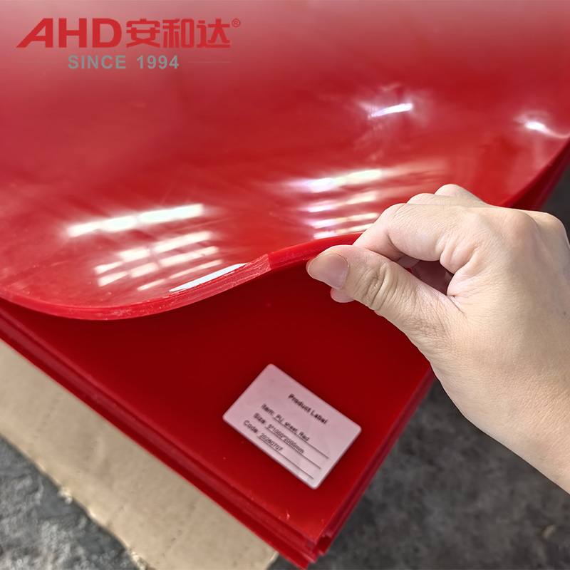 Амортизирующий красный эластичный лист из полиуретана Shock Absorbing Red Elastic PU Sheet
