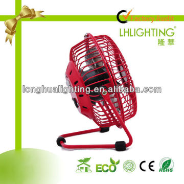 red color usb min metal fan