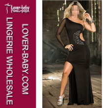 New Black Sexy Lingerie Long Evening Gown (L51303-2)