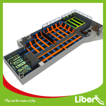 Customized Indoor Trampoline Location With Foampit