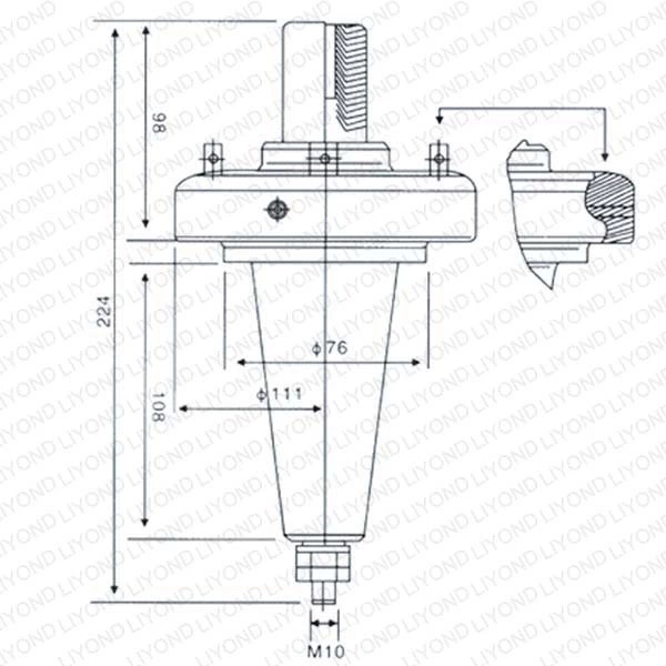 24KV SF6 electrical insulation bushing composite Bushing for GIS RMU switchgear