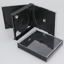 Plastic PS DVD Box Empty Multi CD Jewel Case DVD Holder With Black Tray