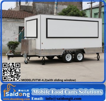 Big wheels mobile kitchen trailer,catering trailer,mobile food trailer design