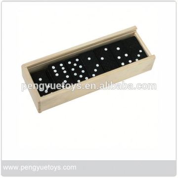 Wooden Domino	,	Preschool Toy	,	Double six Dominoes Box