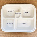 Compostable 5-Section Fiber Bento Food Boxes