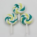 Hochwertige Schönheit 10 Farben Kawaii Spiral Lollipop Candy Polymer Clay Cabochons Flatback Für DIY Telefon Dekoration