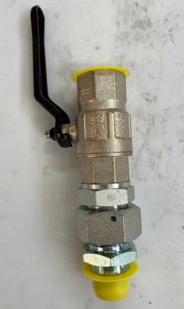 Excavator oil discharge ball valve