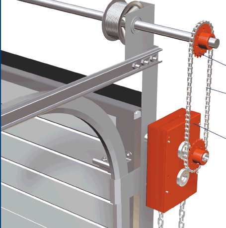 manual hoist chain of overhead sectional door