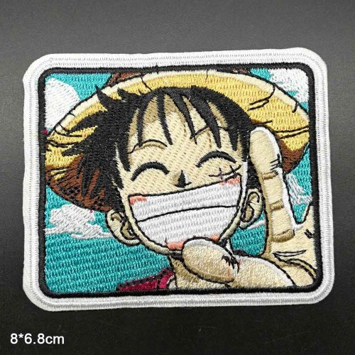 Anime Full woven label bordir Pakaian Patch