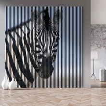 Printed sound absorbtion slat wall panel